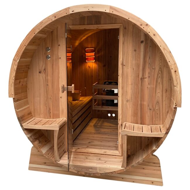 Une autre vision de Showroommodel Barrelsauna TR-230