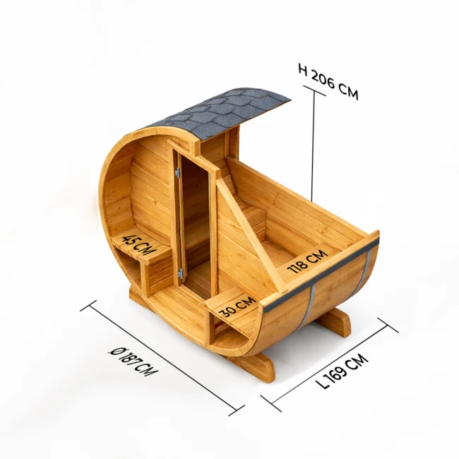 Une autre vision de Barrelsauna TR170 - Halfglas