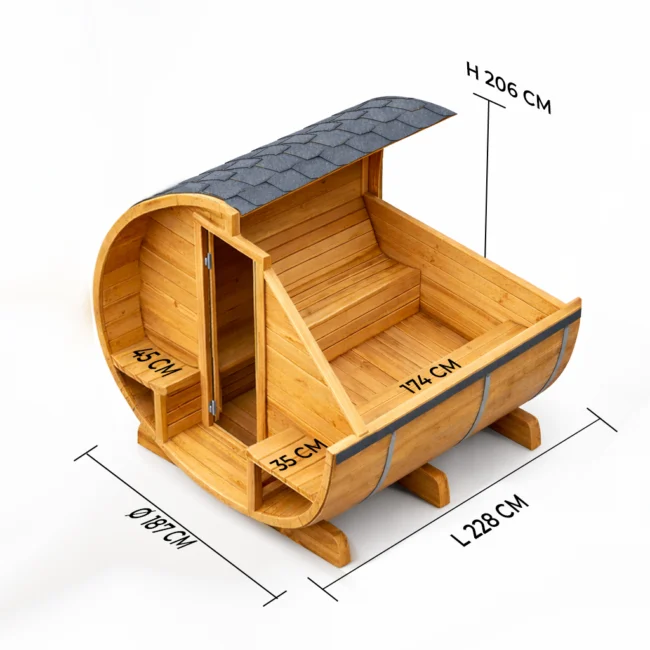 Une autre vision de Barrelsauna TR230 - Halfglas