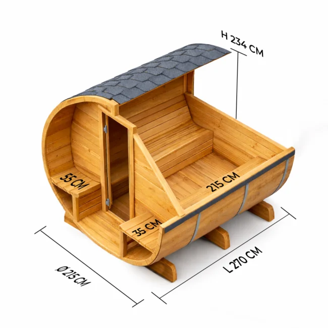 Une autre vision de Barrelsauna TR270 - Halfglas