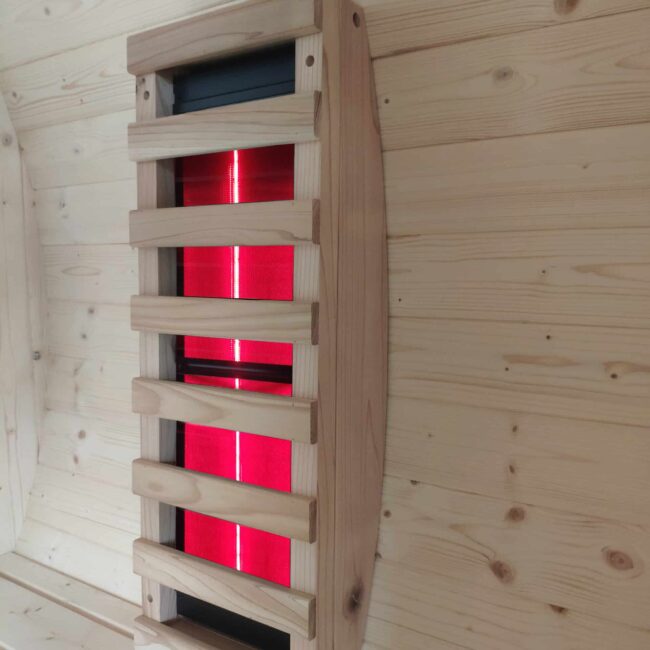 Une autre vision de Infrarood Backrest Heater Set voor Barrelsauna